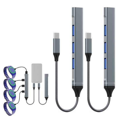 Charging Hub USB C 2PCS for MagicBand+ Plus Magic Band, 4-in-1 Multicharger Compatible with MagicBand Plus Official & Replacement Chargers, Disneyland Accessories Disney-World Essentials | Amazon (US)