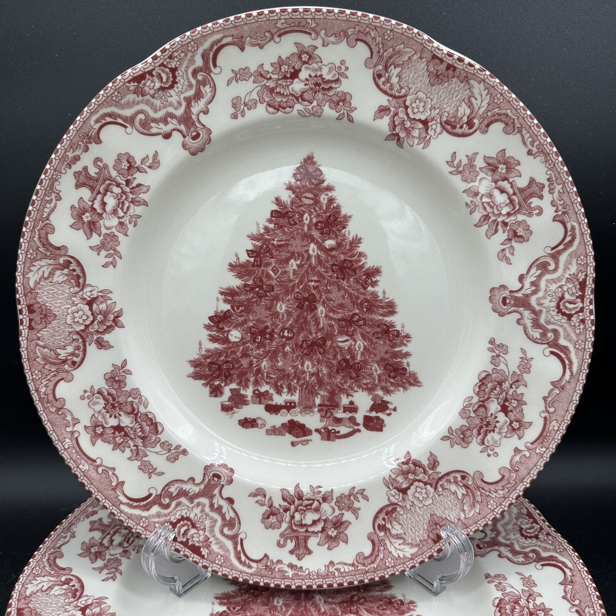 Johnson Brothers Christmas Old Britain Castles Pink Dinner Plate(s) Victorian | eBay US