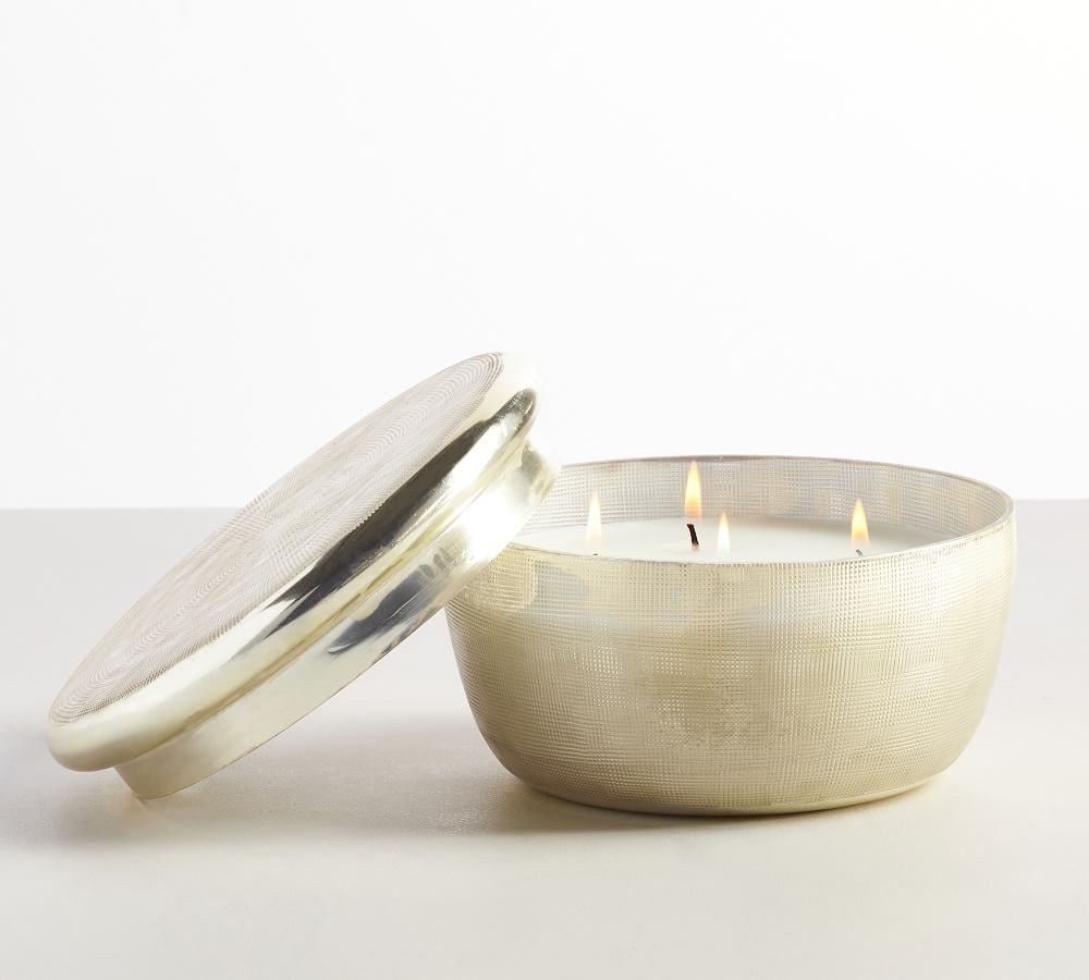 Texture Modern Glass Candles - Citrus & Cedar | Pottery Barn (US)