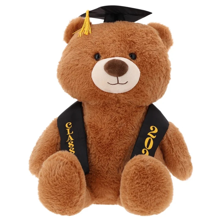 Large Class of 2026 Bear Plush, Brown and Black, Graduation by Way To Celebrate | Walmart (US)