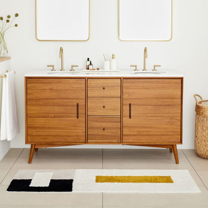 Colorblock Bath Mat Runner | West Elm (US)