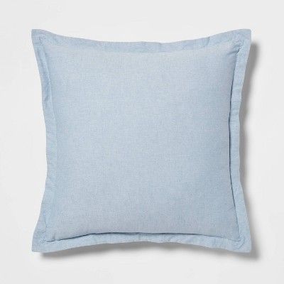 Euro Cotton Linen Blend Chambray Decorative Throw Pillow - Threshold™ | Target