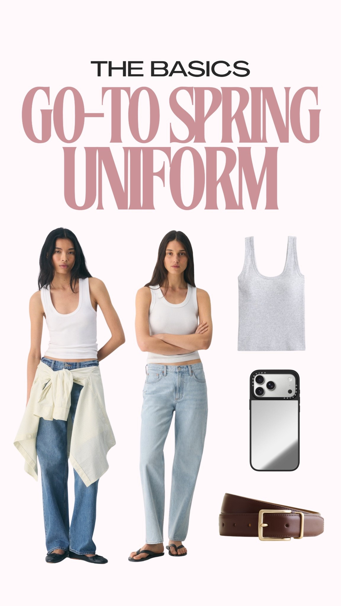 Can’t go wrong with spring basics you can throw on every day ✨ 

XS in tanks
0 in jeans 

#LTKgrwm #LTKootd #LTKdayinmylife