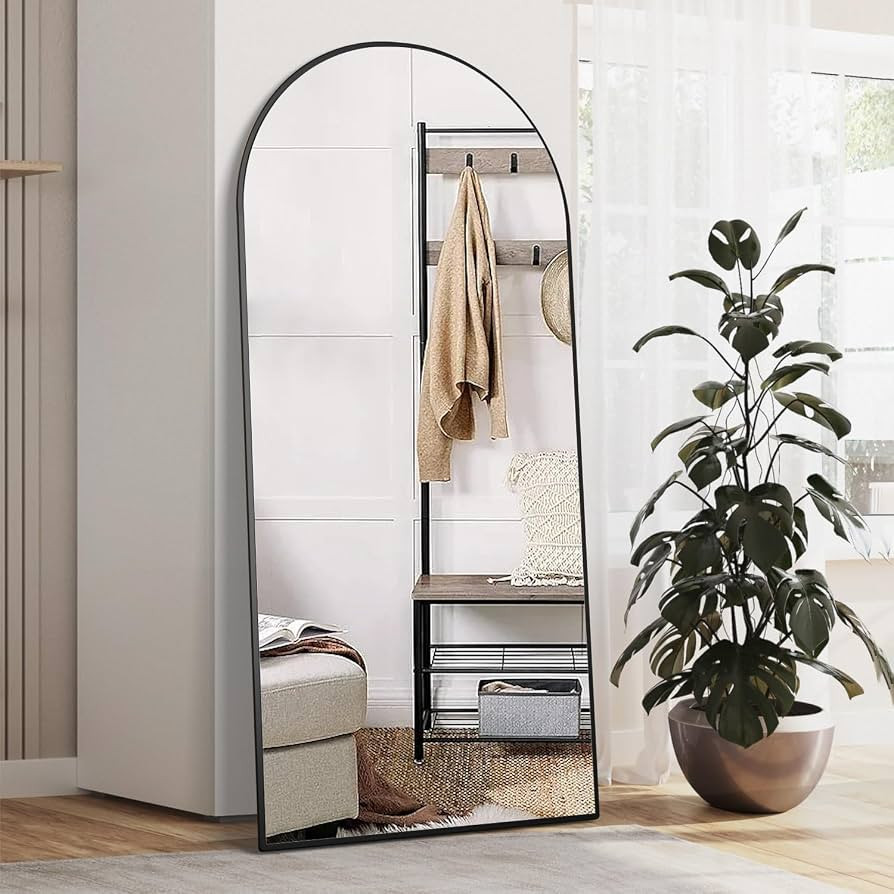 Arch Full Length Mirror Arched Floor Mirror 65"x24" with Stand Large Wall Mirror Full Body Mirror... | Amazon (US)