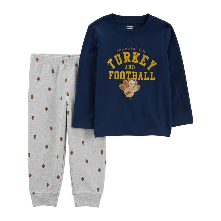 Carter's Child of Mine Toddler Boy Thanksgiving Outfit Set, 2-Piece, Sizes 12M-5T | Walmart (US)