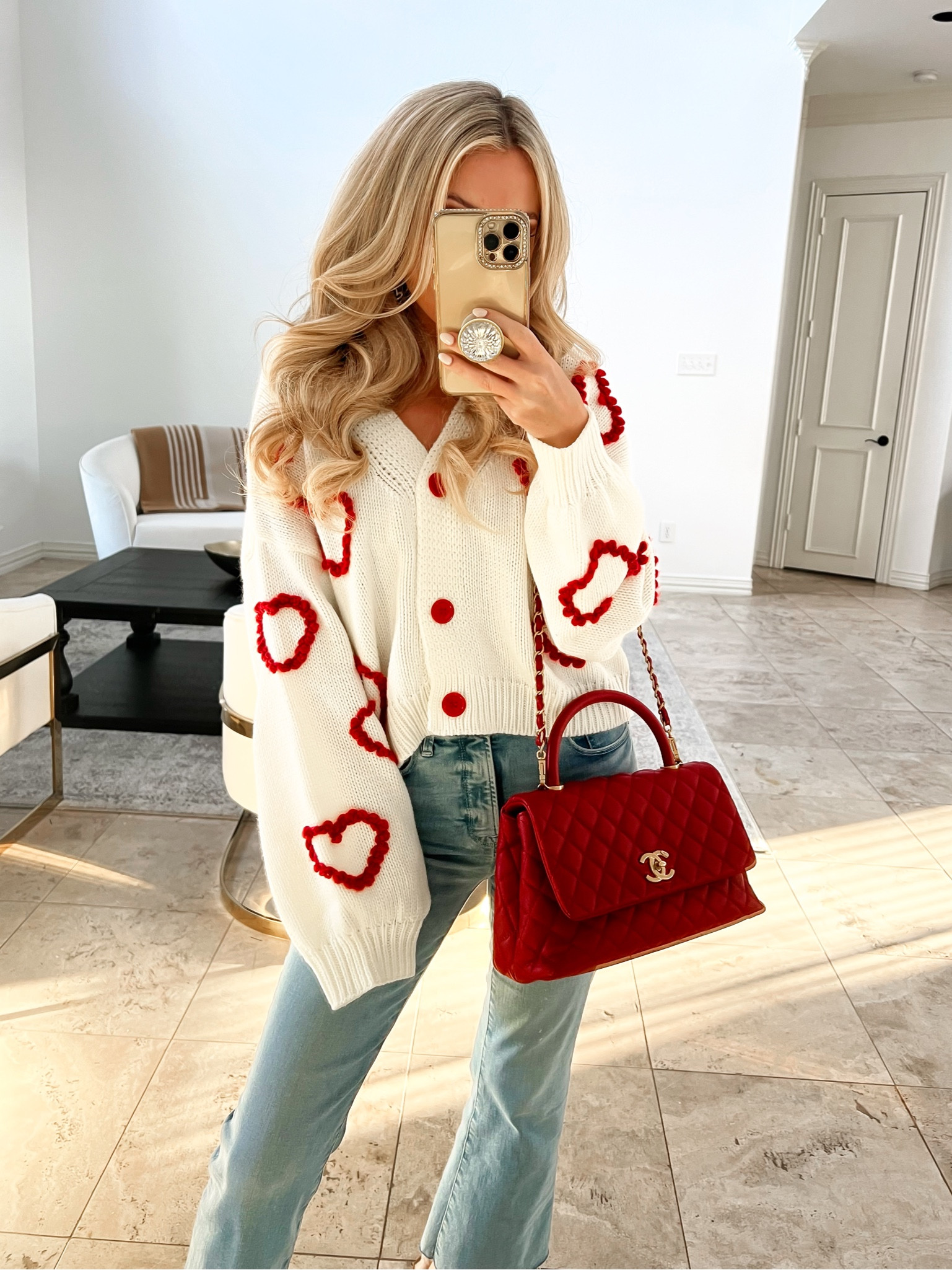 Macy20 for 20% off! Heart sweater. Valentine’s Day. Heart top. Valentine’s Day style. 

#LTKstyletip #LTKfindsunder50 #LTKSeasonal