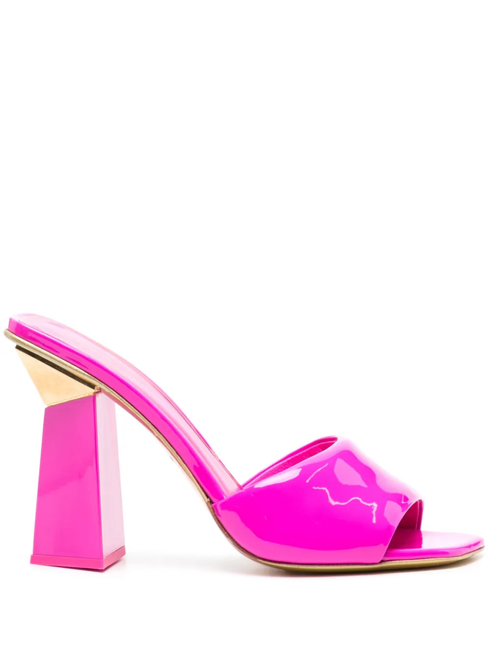 Valentino Garavani Pre-Owned One Stud Hyper 105mm Leather Mules | Pink | FARFETCH | Farfetch Global