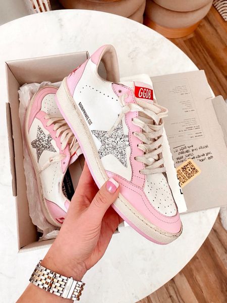 Golden Goose Ball Stars BACK IN STOCK🩷
Sizing➡️ I’m a size 7.5
✨I wear size 38 in Superstars
✨I wear a size 37 in Hi-stars 
✨I wear a size 37 in Ball Stars
✨Midstars fit in between superstars and hi-stars (I prefer a size 38, although unless you tie them tighter, you may feel like your heel slips)
✨Dad Sneakers I wear a size 37

Golden Goose, best seller, summer fashion, Nordstrom, Mother’s Day

#LTKstyletip #LTKfindsunder100 #LTKshoecrush