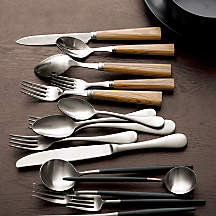 Aero White 20-Piece Flatware Set + Reviews | Crate & Barrel | Crate & Barrel