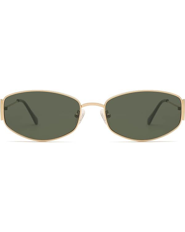 Appassal Retro Oval Sunglasses For Women Men Hexagonal Rectangle Metal Frame Sun Glasses AP3625 | Amazon (CA)