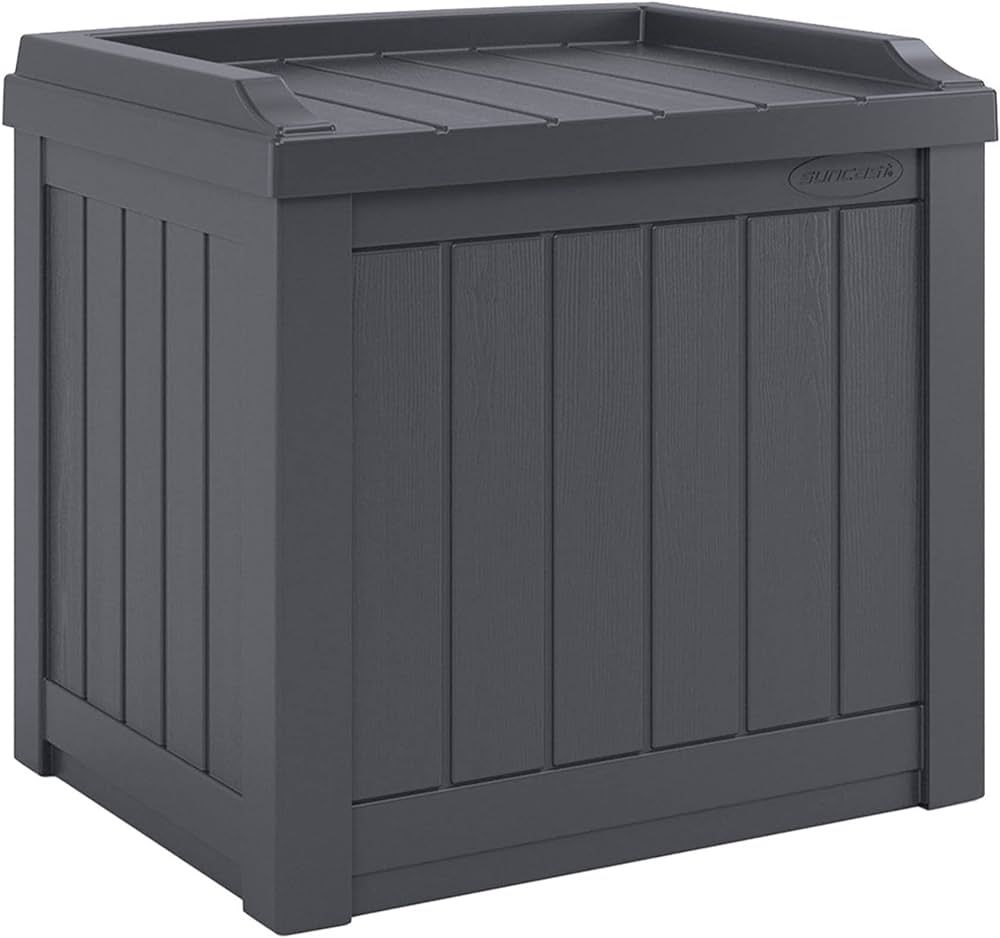 Suncast 22 Gallon Indoor or Outdoor Backyard Patio Small Durable Plastic Storage Deck Box with At... | Amazon (US)