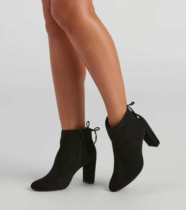 Tied With Style Block Heel Booties | Windsor Stores