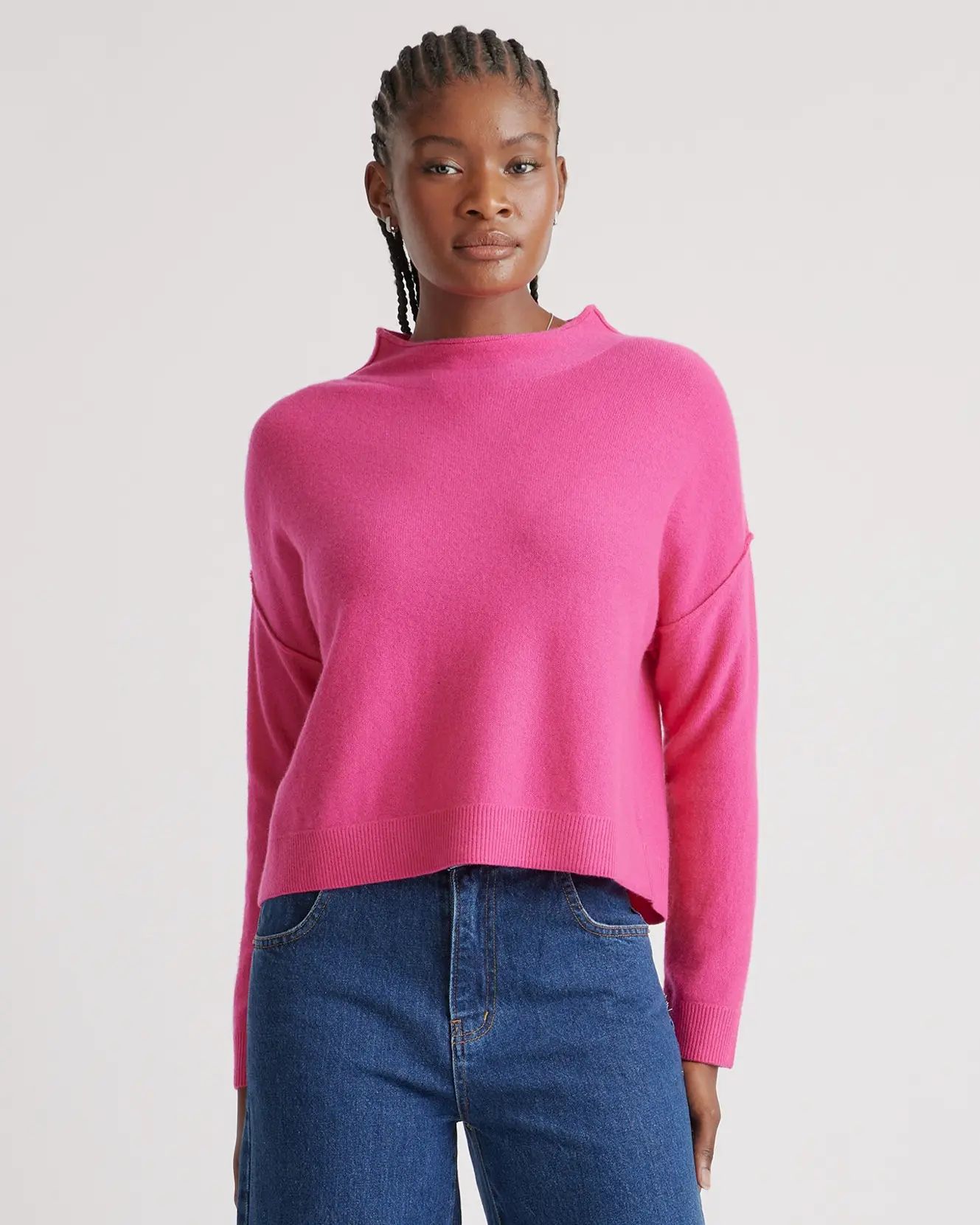 Mongolian Cashmere Mock Neck Sweater | Quince