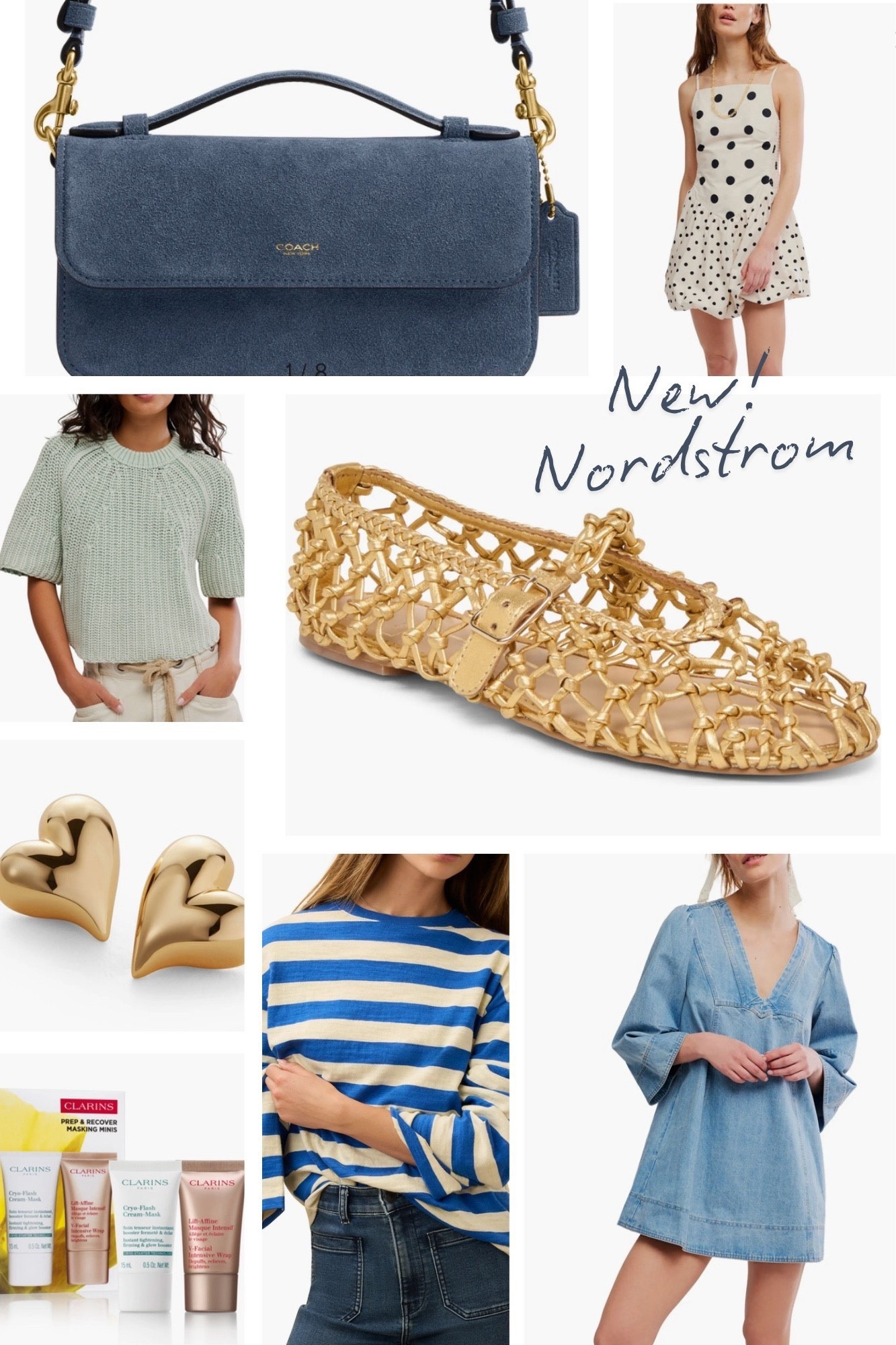New at Nordstrom! 
Spring, spring shoes, spring break denim dress, coach bag 

#LTKSeasonal