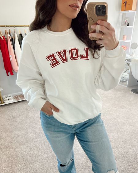 Coziest fleece Valentine’s Day inspired sweatshirt! Wearing an XL and fits tts. Top and bottoms linked

Curvy style, plus size fashion, comfortable fashion, mom style

#LTKSeasonal #LTKMostLoved #LTKmidsize