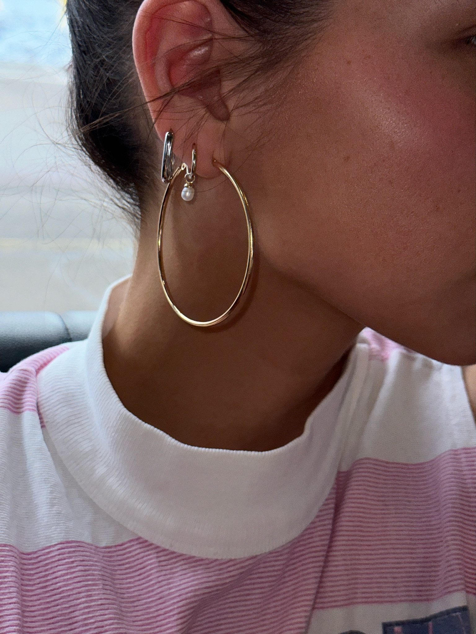 Time And Tru Gold Hoop Earring curated on LTK