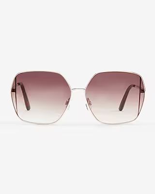 Round Gold Metal Frame Sunglasses | Express
