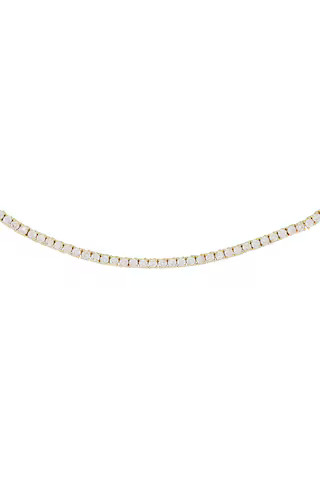 Alexa Leigh Everyday Tennis Necklace in Yellow Gold from Revolve.com | Revolve Clothing (Global)