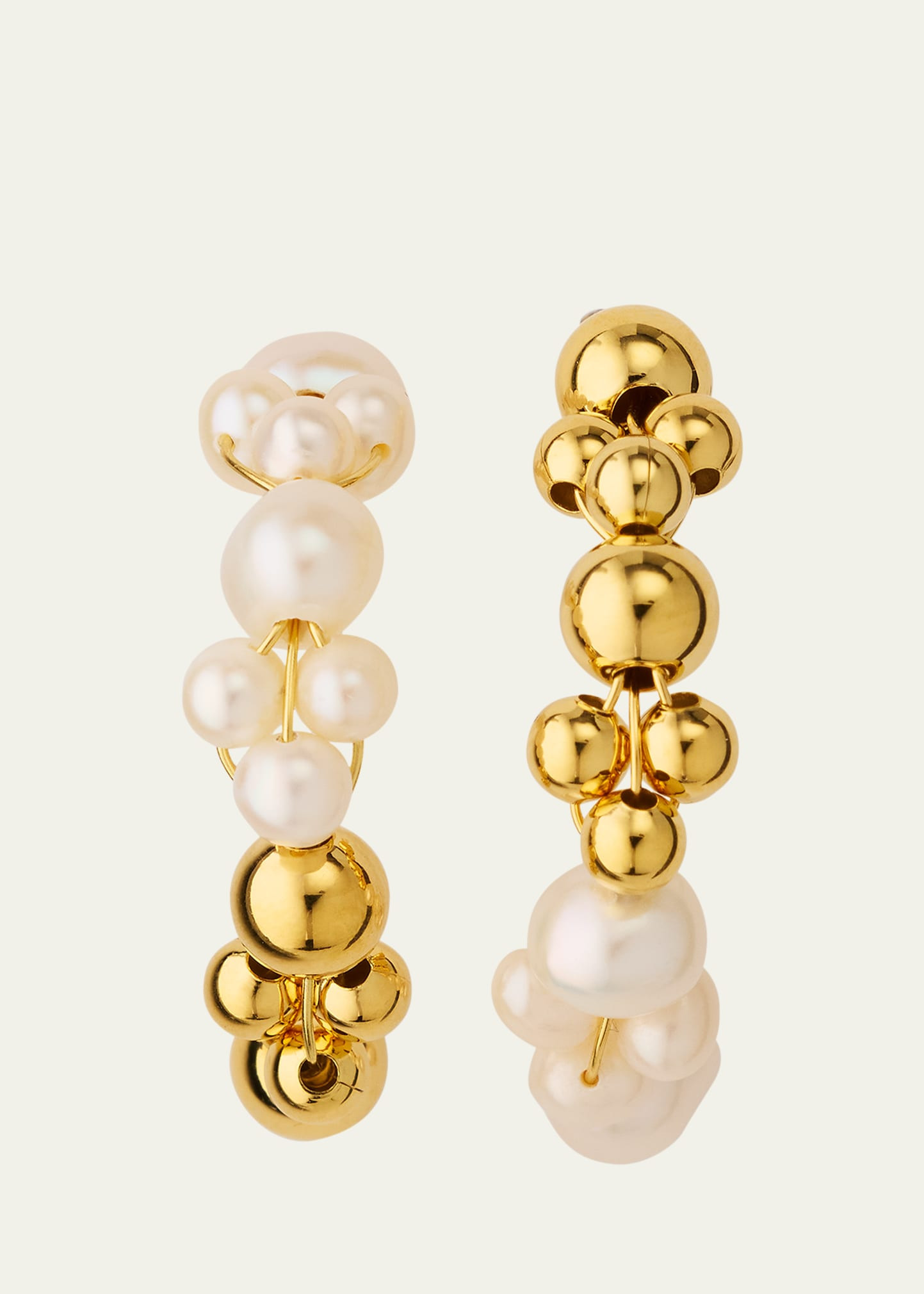 Completedworks 18K Gold-Plated Recycled Silver Freshwater Pearl Half Hoop Earrings | Bergdorf Goodman