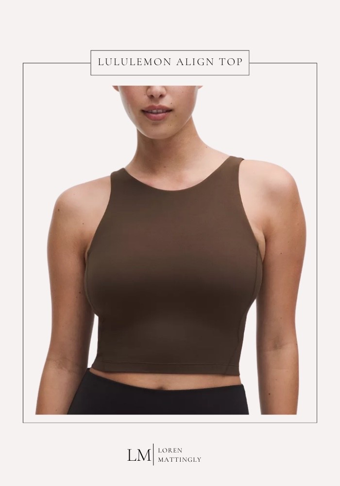 Okay y'all I am OBSESSED with this new tank color. 🤎 It's Walnut Crunch from lululemon and I cannot stop wearing it! If you know anything about House of Colour, you know why… I had my seasonal color analysis done and found out I'm an Autumn. So the second I saw this rich, deep brown I knew it was made for me. It's that warm, earthy tone that just works with my skin and the rest of my workout wardrobe.

Everyone talks about the Align collection and I GET it, I truly get it. The fabric is buttery soft and it holds you in without squeezing you, and once you feel it against your skin you understand why women reorder from this collection over and over. I've worn a lot of activewear and this one earns the hype, especially in this color.

Linked here for you! 🛒

#lululemon #houseofcolour #autumnpalette #ltkstyletip #ltkfitness #ltkactive