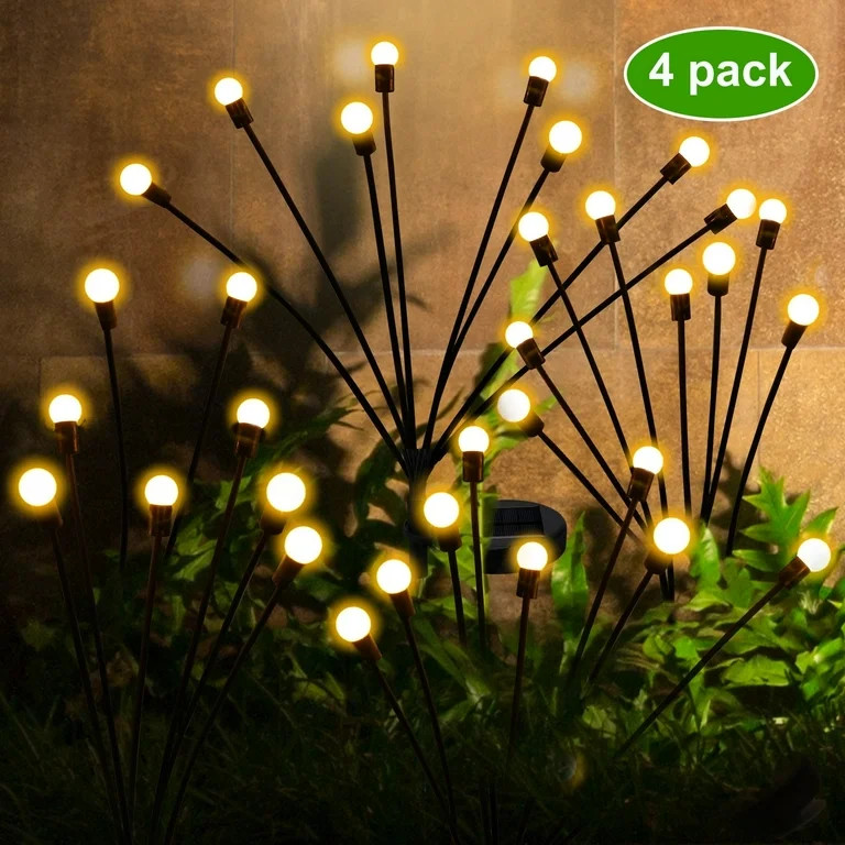 ThorFire 4pcs Solar Firefly Light 8 Head 2 Modes, Solar Garden Lights, Landscape Lighting Solar P... | Walmart (US)