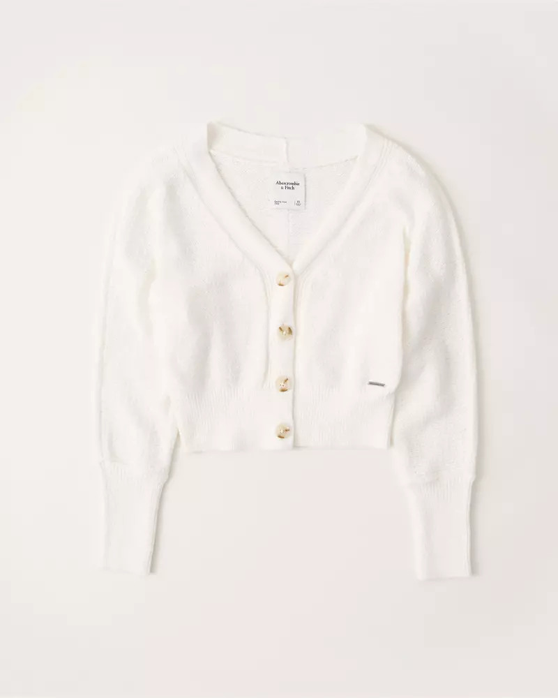 V-Neck Ribbed Cardigan | Abercrombie & Fitch US & UK