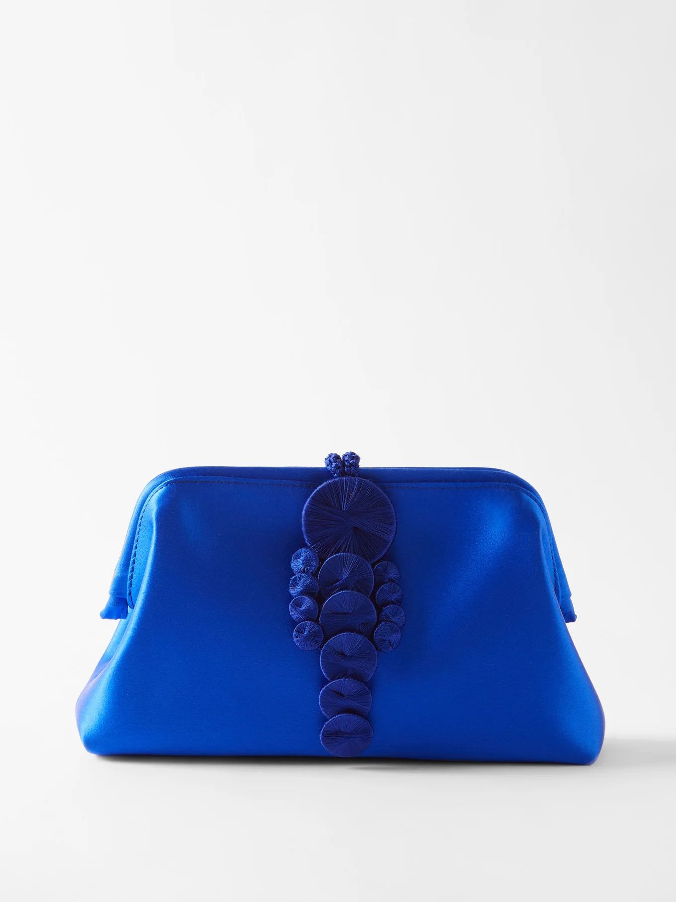 Alessia satin clutch bag | Matches (US)