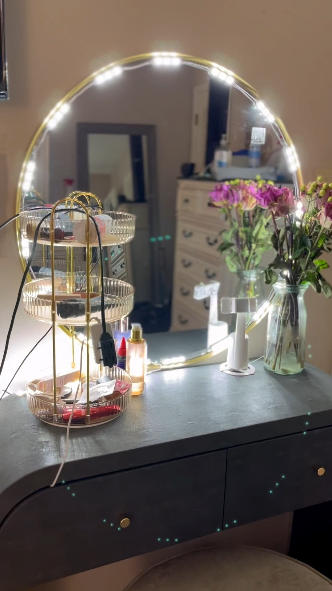 This modern vanity is so beautiful. It would be the perfect essential to place in your glam room. The gold compliments it very well. Grab yours up now  

#LTKU #LTKBeauty #LTKHome