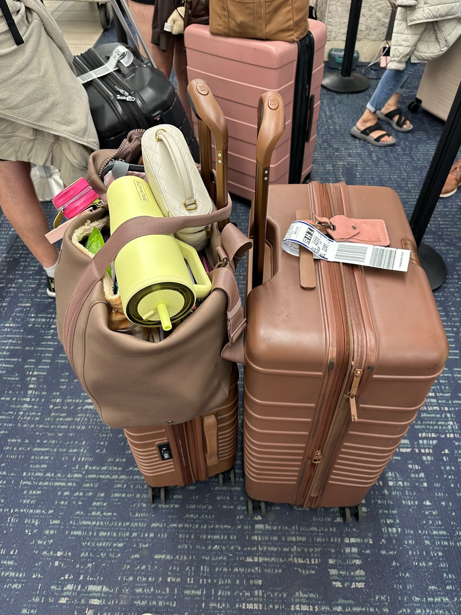 My travel set up is @beistravel large checked bag with the carry on suitcase the larger size carry on and my @Dagne Dover London carry all bag my idea luggage set up

#LTKTravel #LTKdayinmylife #LTKSeasonal