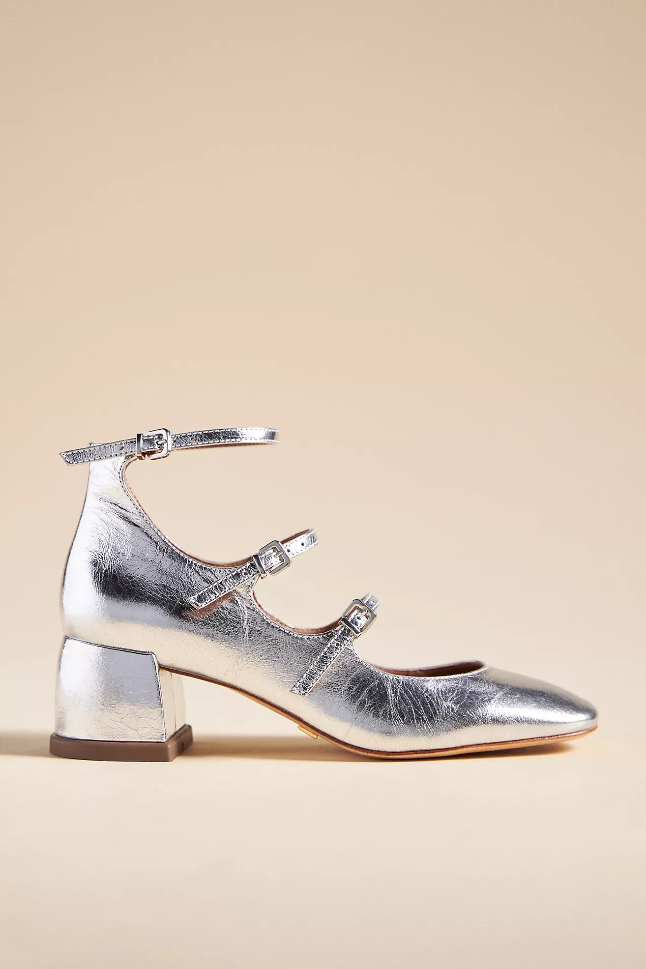 Vicenza Triple-Strap Mary Jane Heels | Anthropologie (US)
