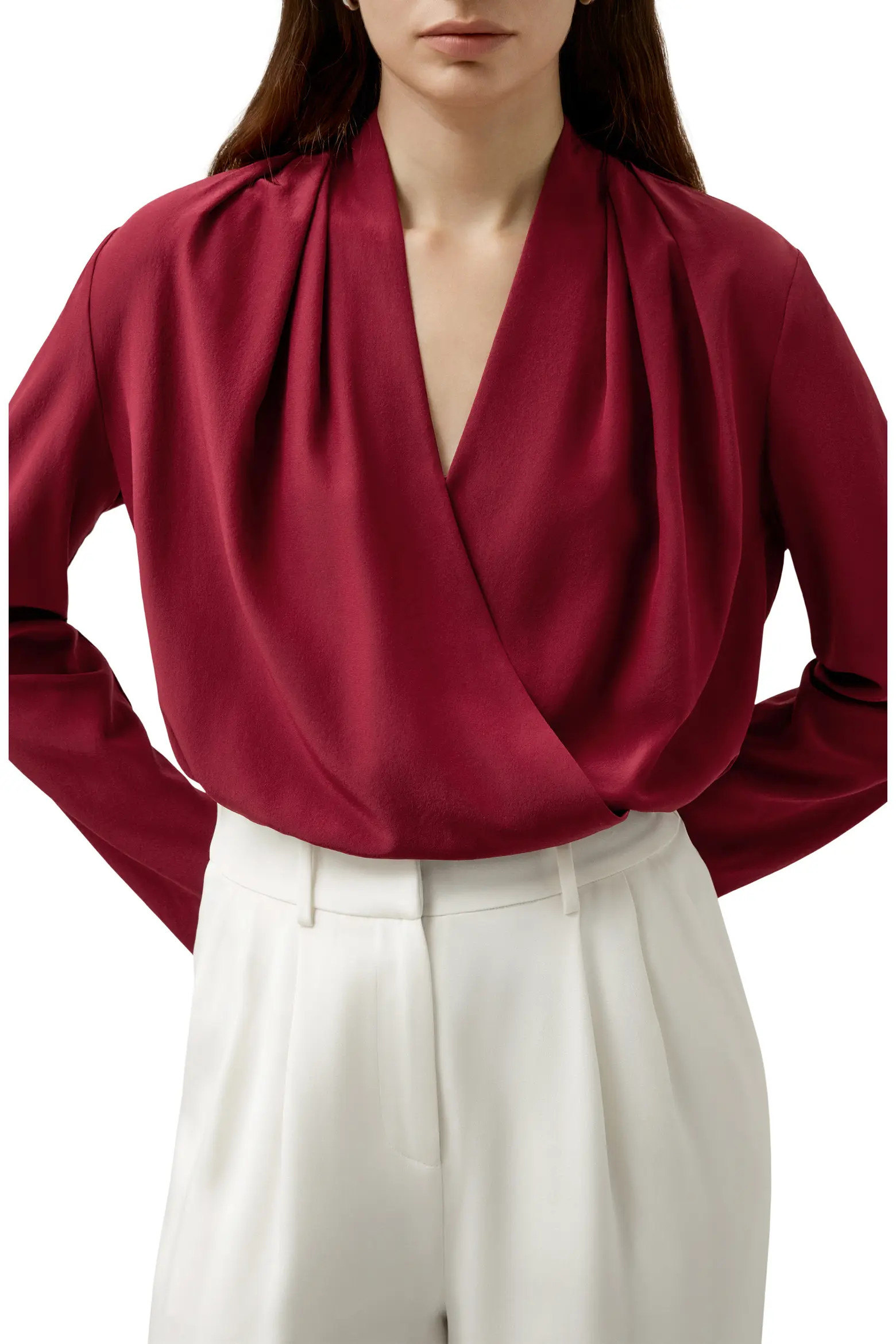Women's Silk Crêpe de Chine Long Sleeve Blouse (Women) | Nordstrom | Nordstrom