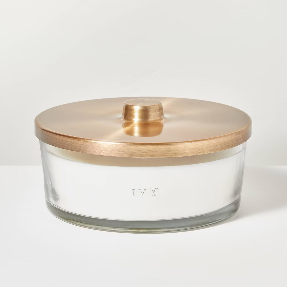 5-Wick Clear Glass Ivy Knob-Lid Jar Candle 28oz - Hearth & Hand™ with Magnolia | Target