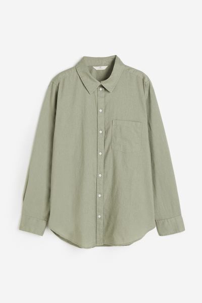 Linen-blend shirt | H&M (UK, MY, IN, SG, PH, TW, HK)