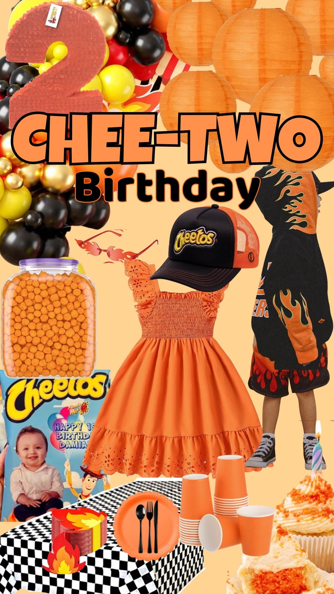 Hear me out…

A CHEE-TWO Birthday Party. 🧀🔥

Orange balloons, checkered flags, flaming hot details, Cheeto snacks everywhere, and the cutest little outfits to match. It’s quirky, it’s adorable, and it’s definitely not the same birthday party everyone else is having this year.

I’ve linked everything you’d need to recreate the look, from the decor to the outfits, because now I kind of want to throw this party myself.

#LTKmomlife #LTKKids #LTKBaby