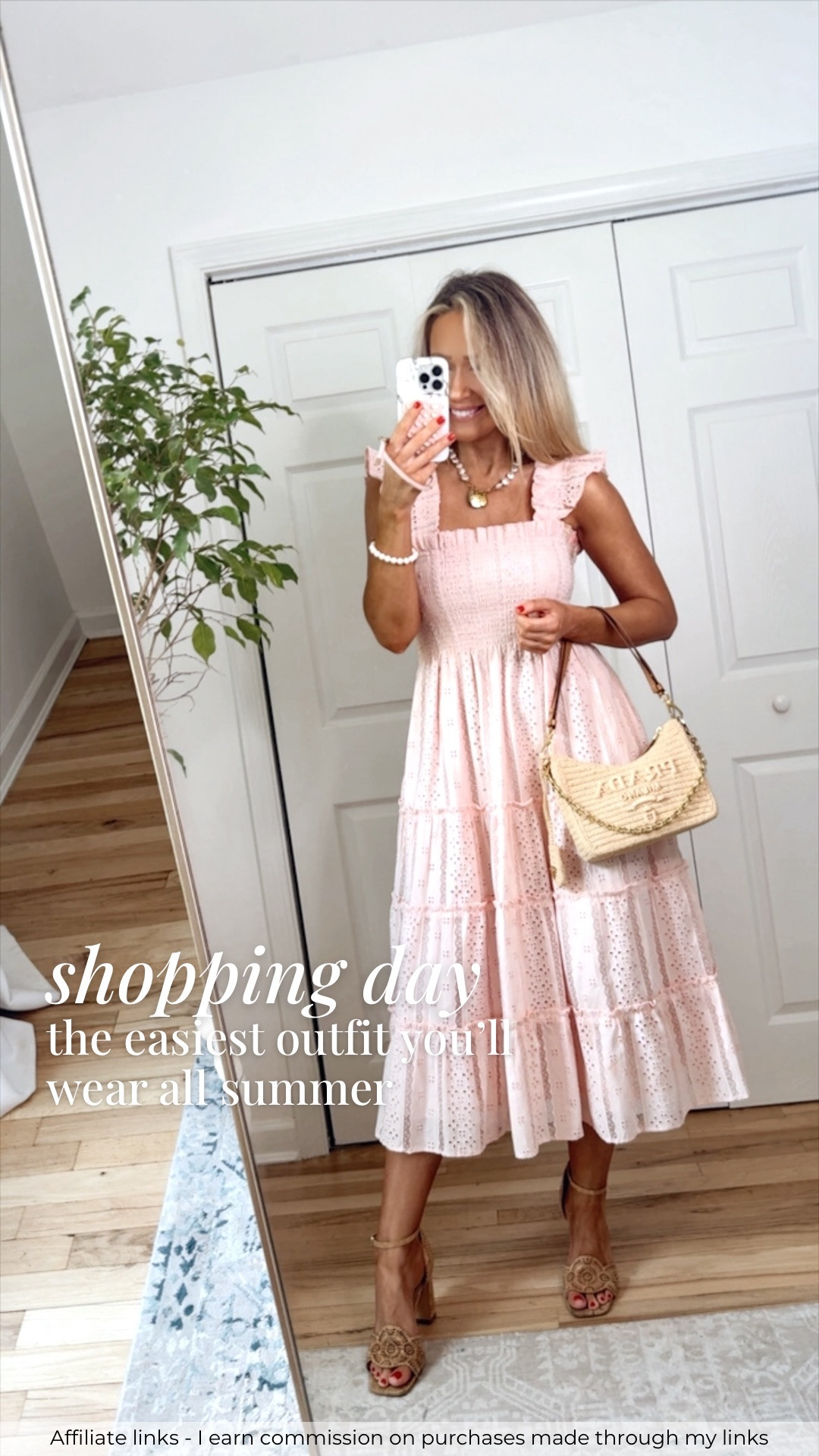 Affiliate links - I earn commission on purchases made through my links | shopping outfit
Pink summer dress midi