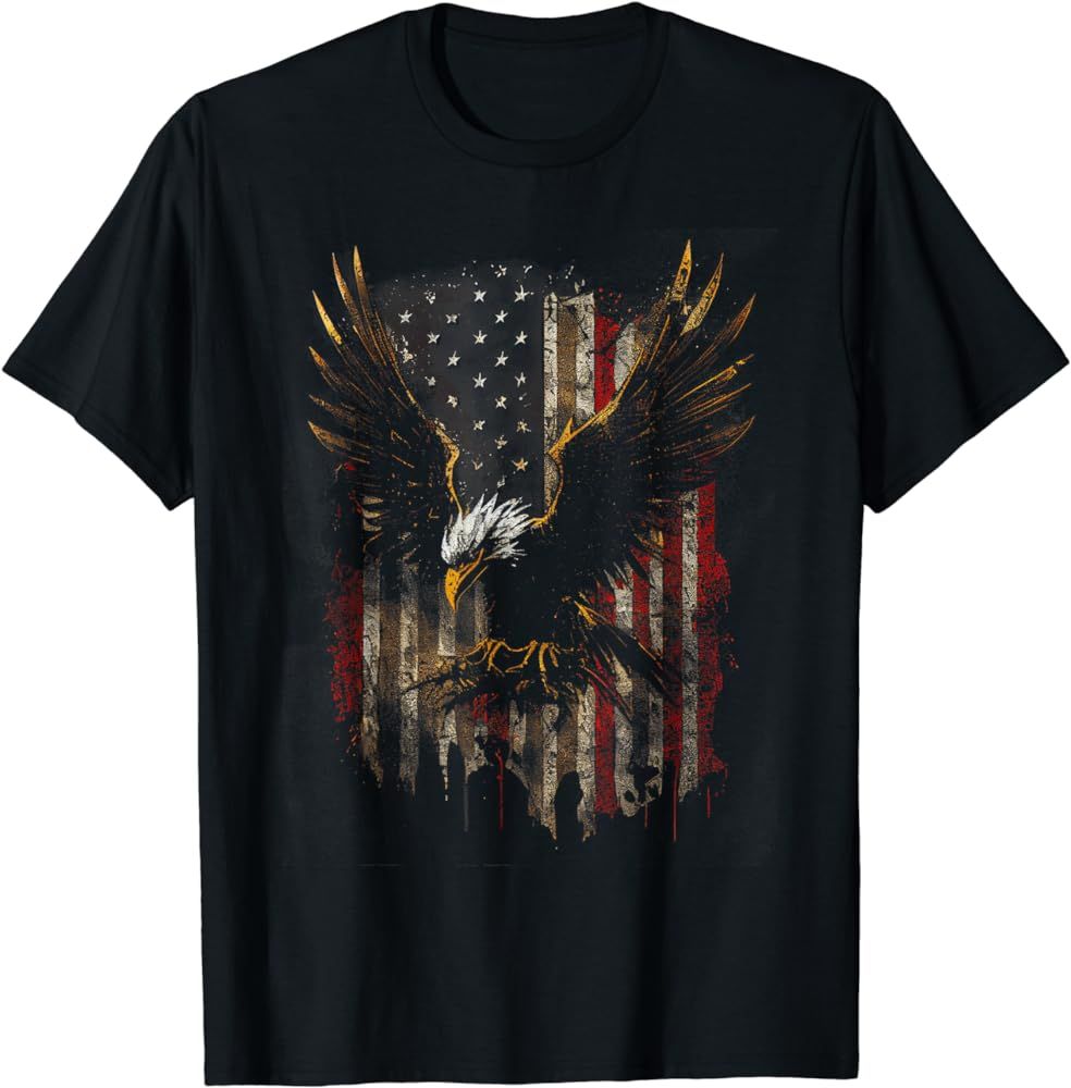 Distress Eagle Talon American Flag Graphic for Men Women T-Shirt | Amazon (US)