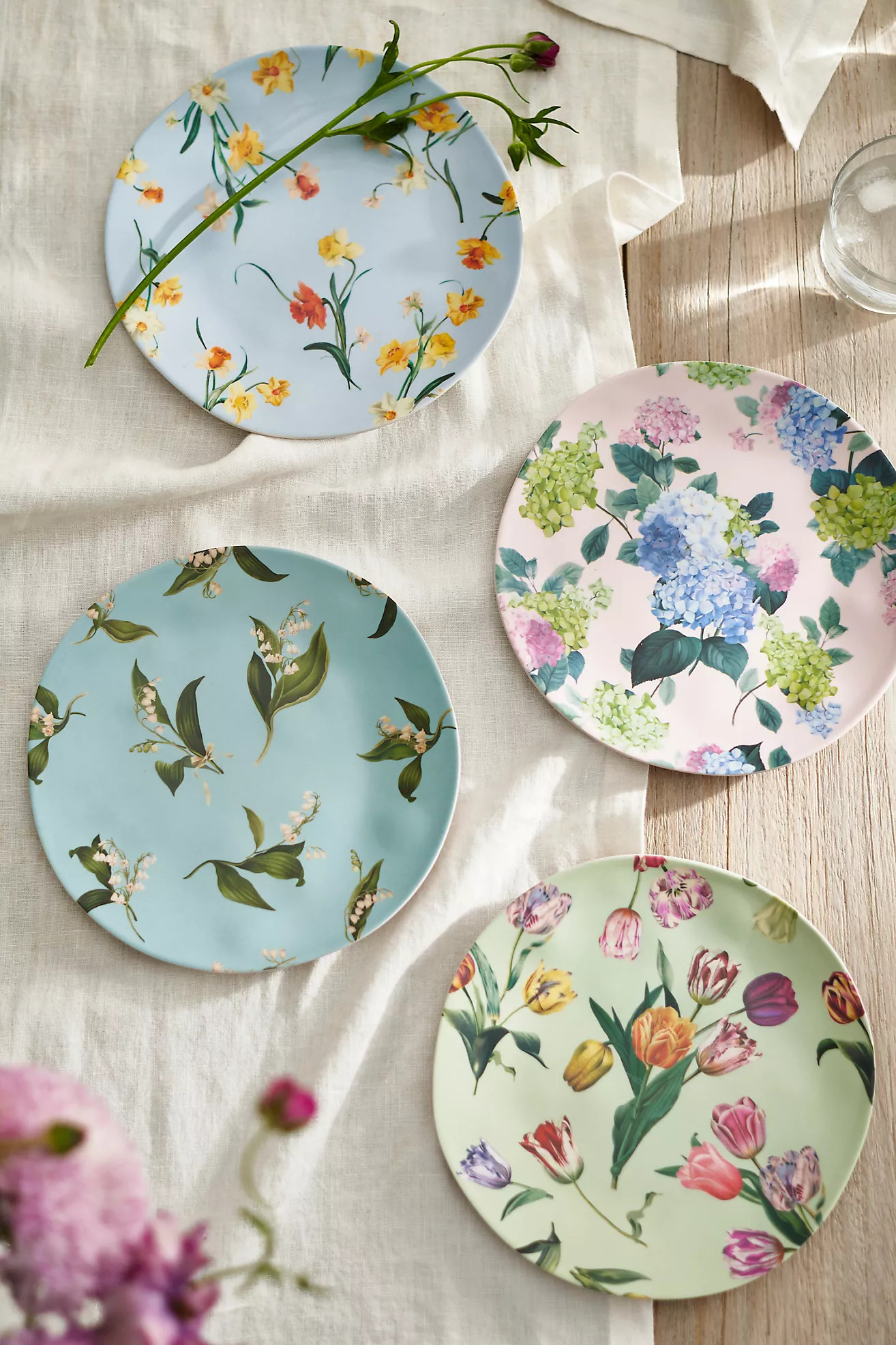 By Hope Floral Melamine Side Plates, Set of 4 | Anthropologie (US)