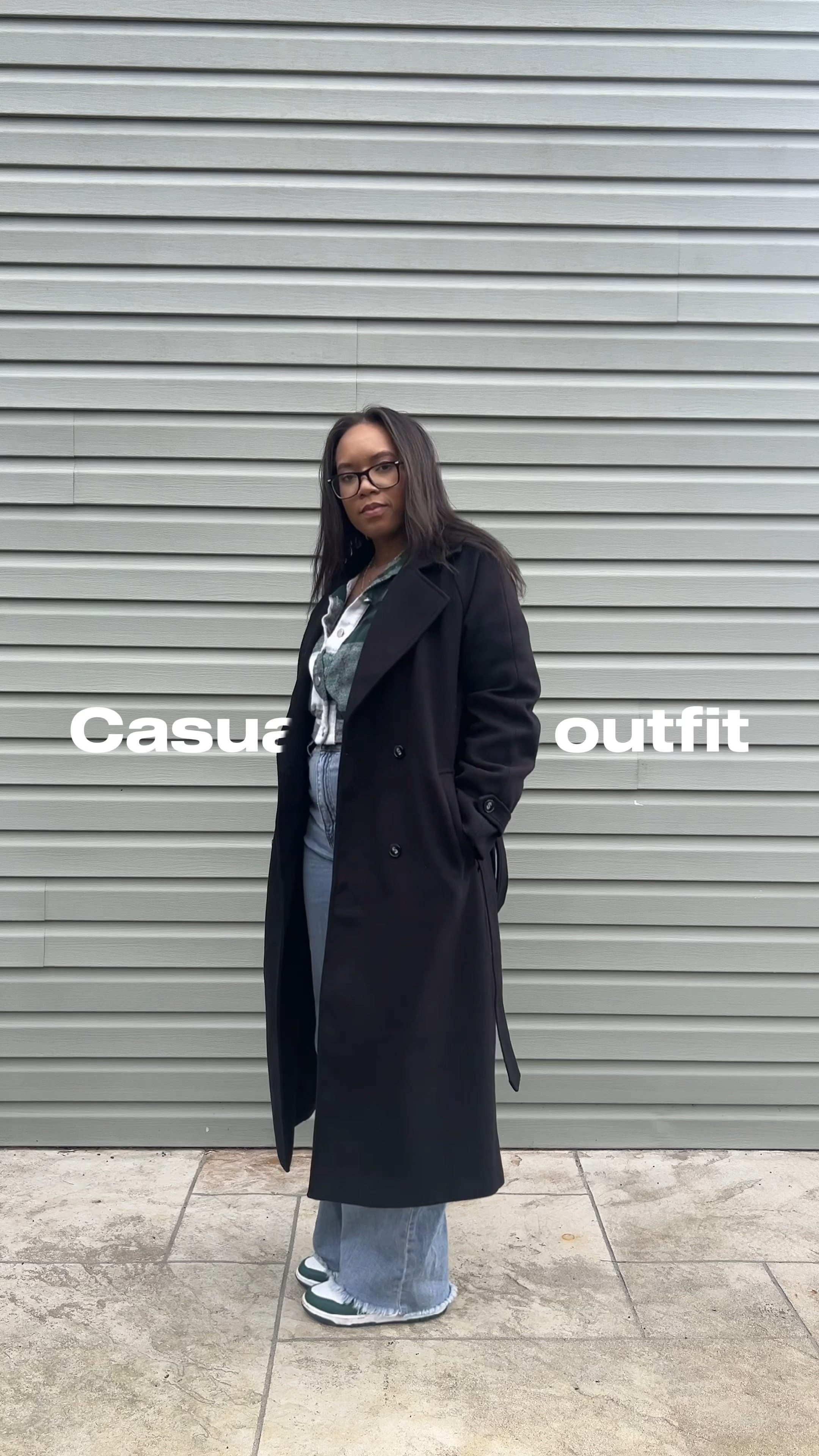 Casual winter mom outfit. Trench coat addition. 

#trenchcoat #widelegjeans #casualfit #sneakerhead #winteroutfit 

#LTKmidsize