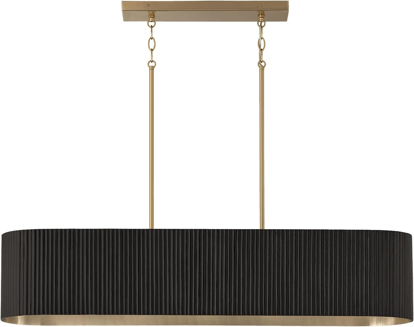 Capital Lighting 850751KR Donovan Mid-Century Modern Artisan Luxe Fluted Mango Wood Linear Chande... | Amazon (US)