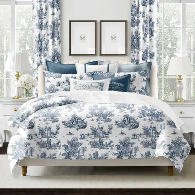 Jardin Du Jouy Toile Indigo Comforter Set 8 Piece | Wayfair North America