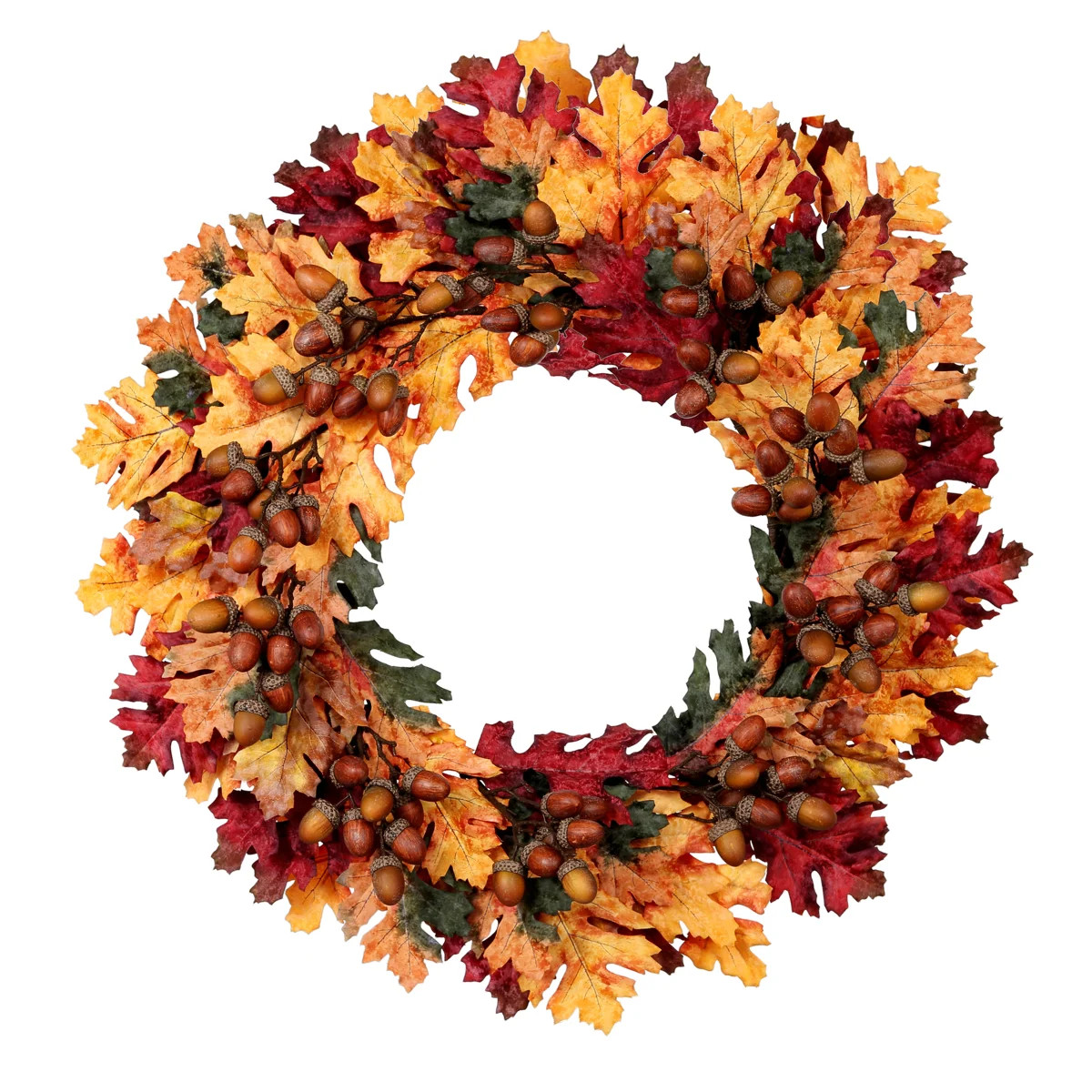 FALL LEAVES WITH ACORN WREATH | Wayfair North America