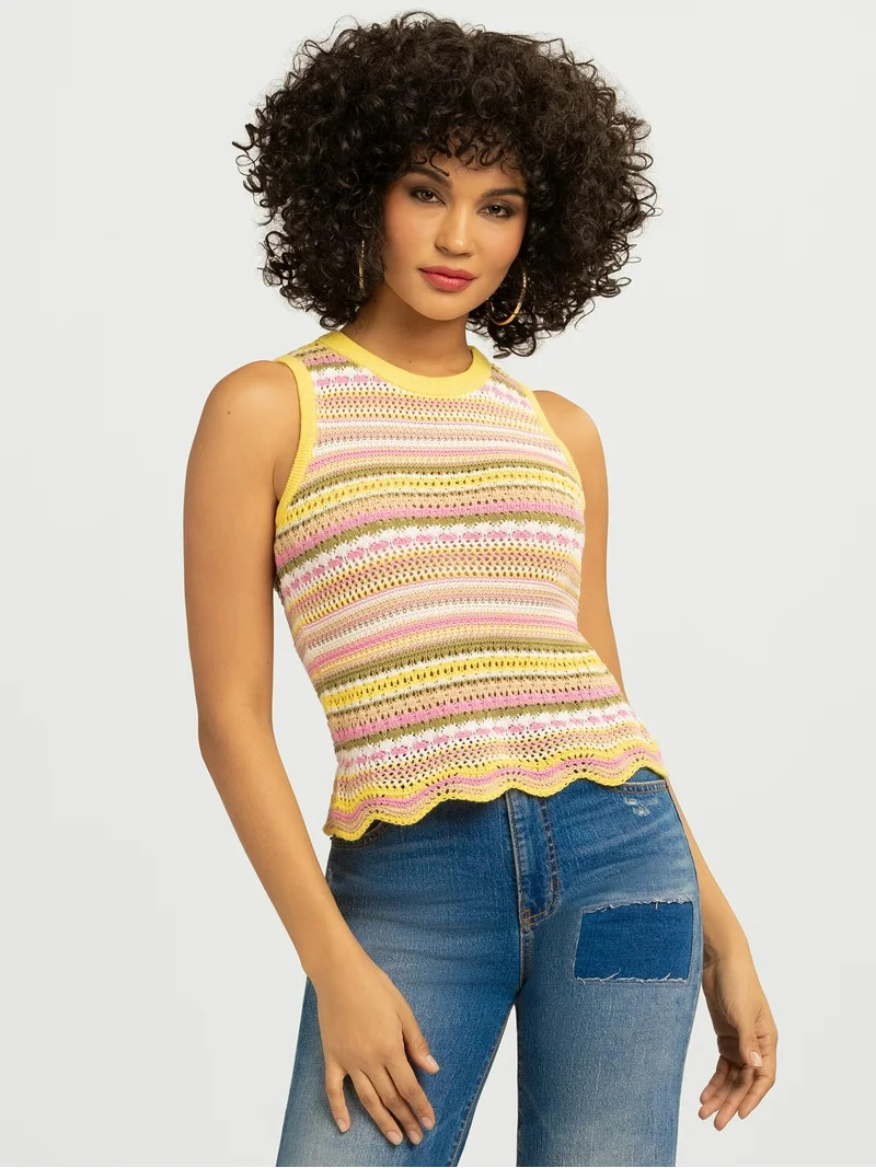 Jessica Simpson Women's Kairi Sweater Tank, Sizes XS-X4 | Walmart (US)