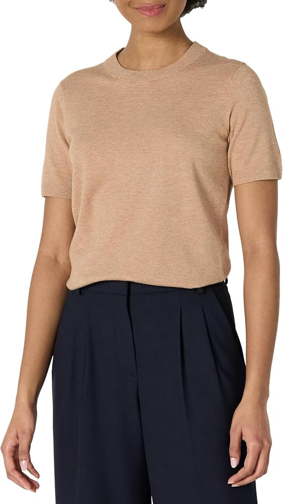 Amazon Essentials Women's Regular-Fit Short Sleeve Pullover Sweater Top | Amazon (US)