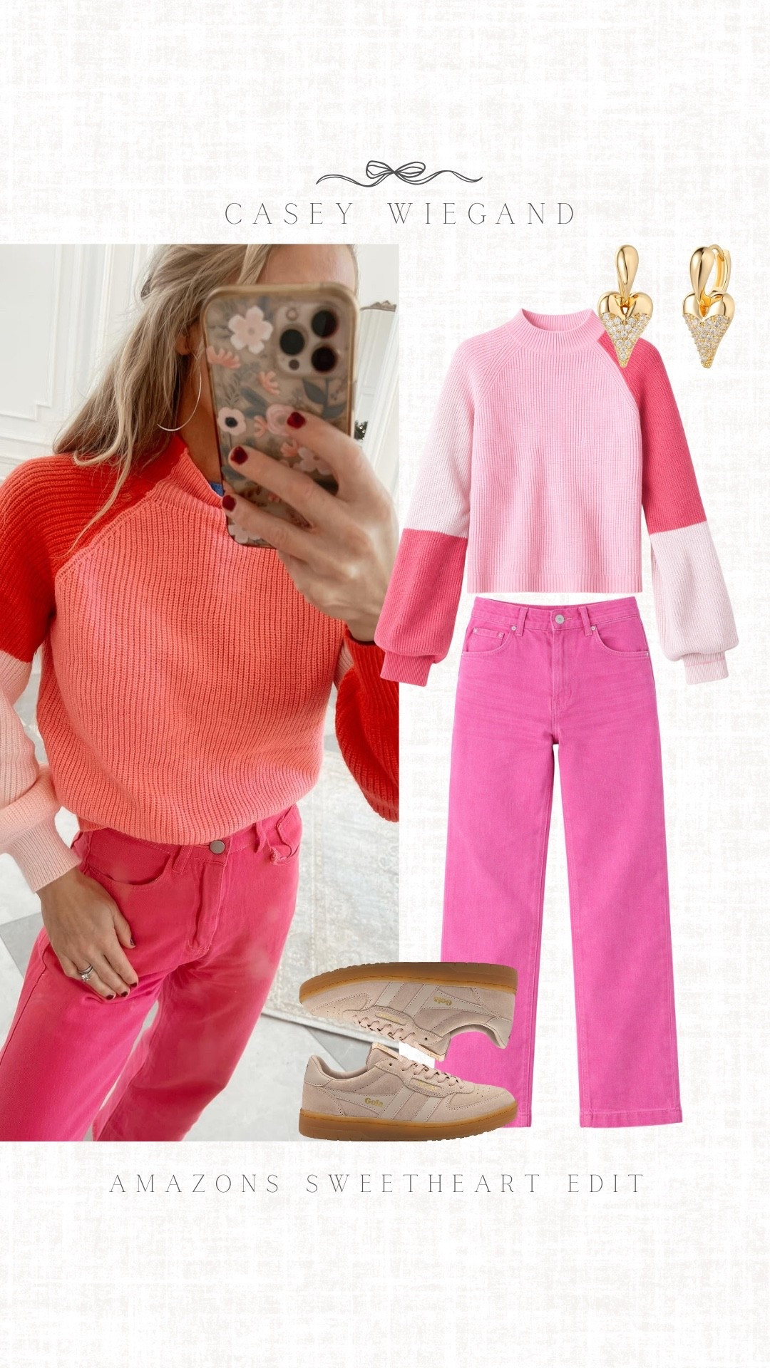 Found these pink jeans and a cute sweater on Amazon. Perfect for a fun day out! #ValentinesOutfit

#LTKgrwm #LTKdayinmylife #LTKootd