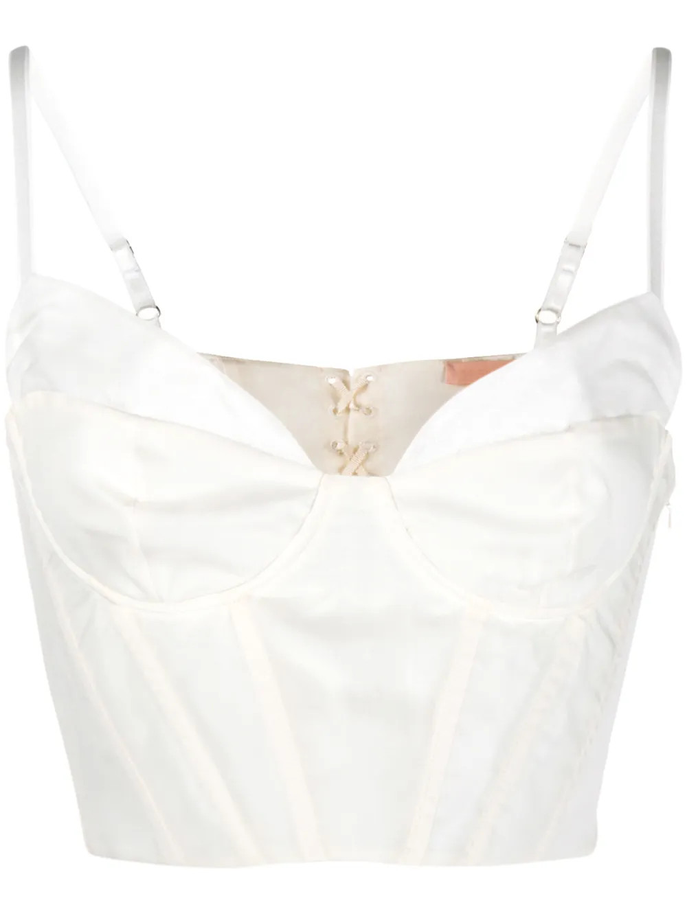 Brock Collection Fitted Corset Top | White | FARFETCH DE | Farfetch Global