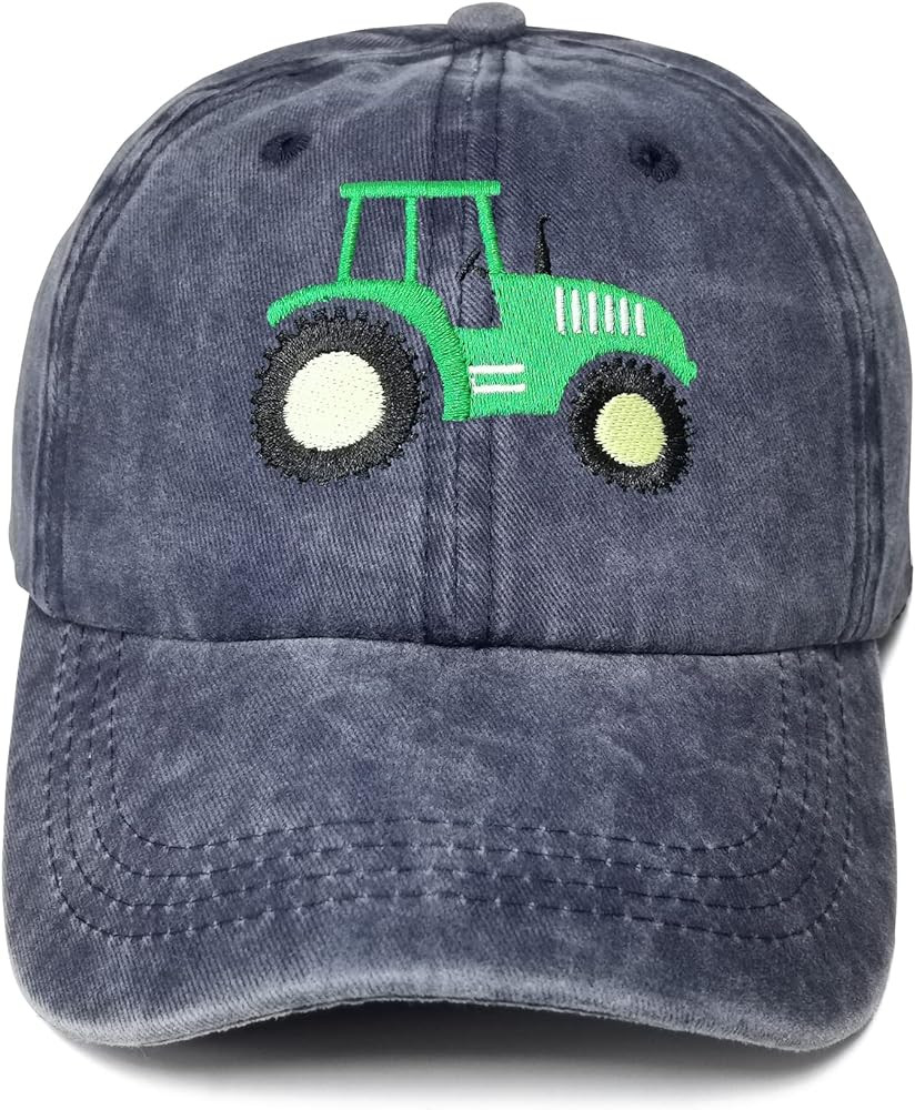 Hepandy Embroidered Farm Tractor Hats for Boys Girls | Amazon (US)