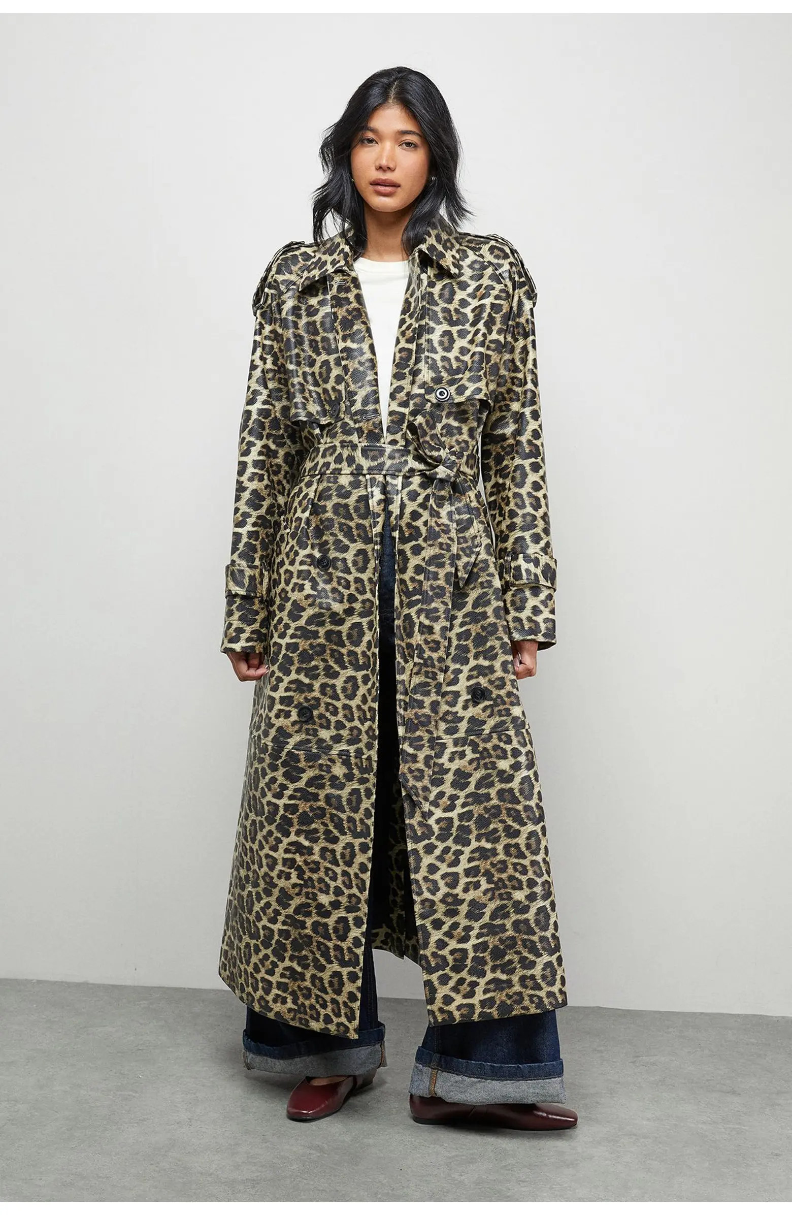 Leopard Print Trench Coat | Nordstrom