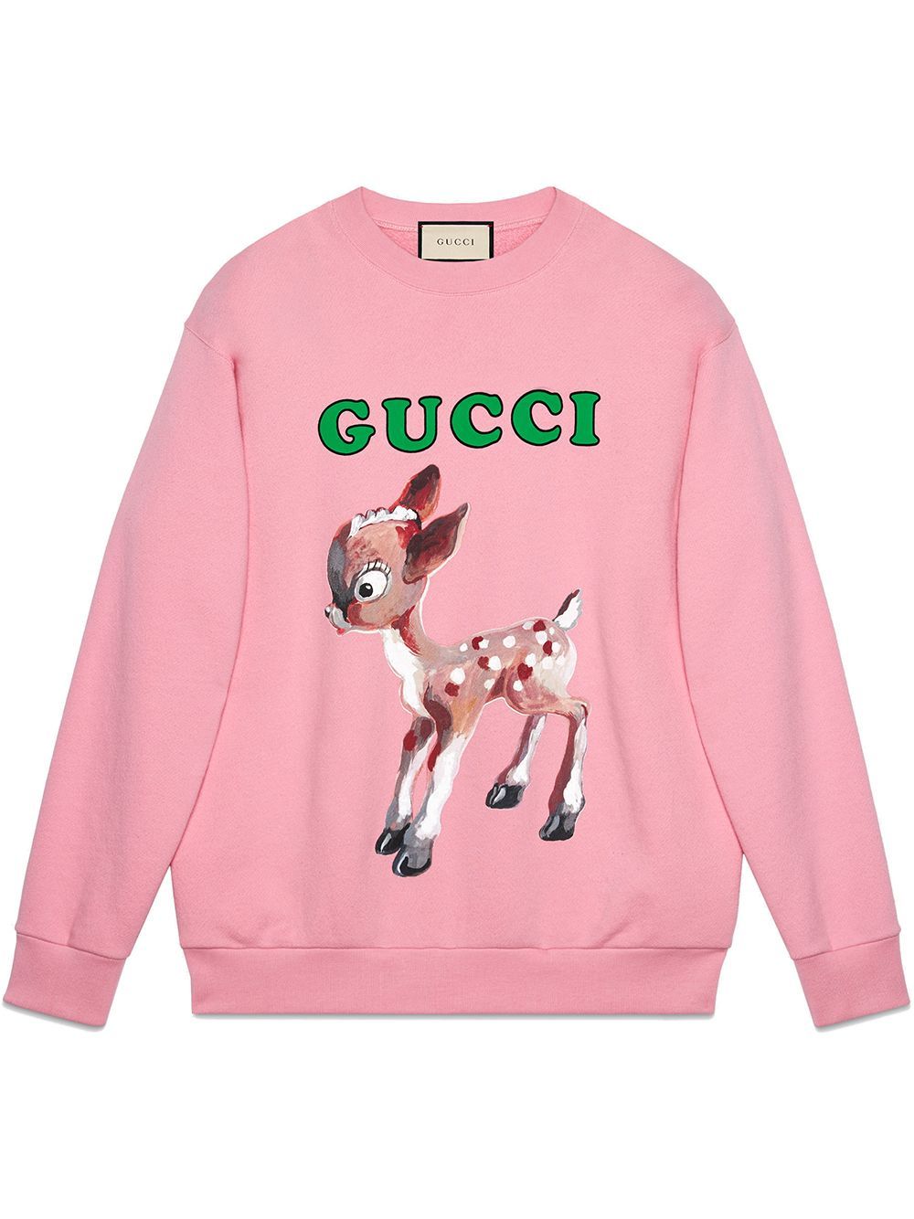 Gucci Oversize sweatshirt with fawn - Pink | FarFetch US