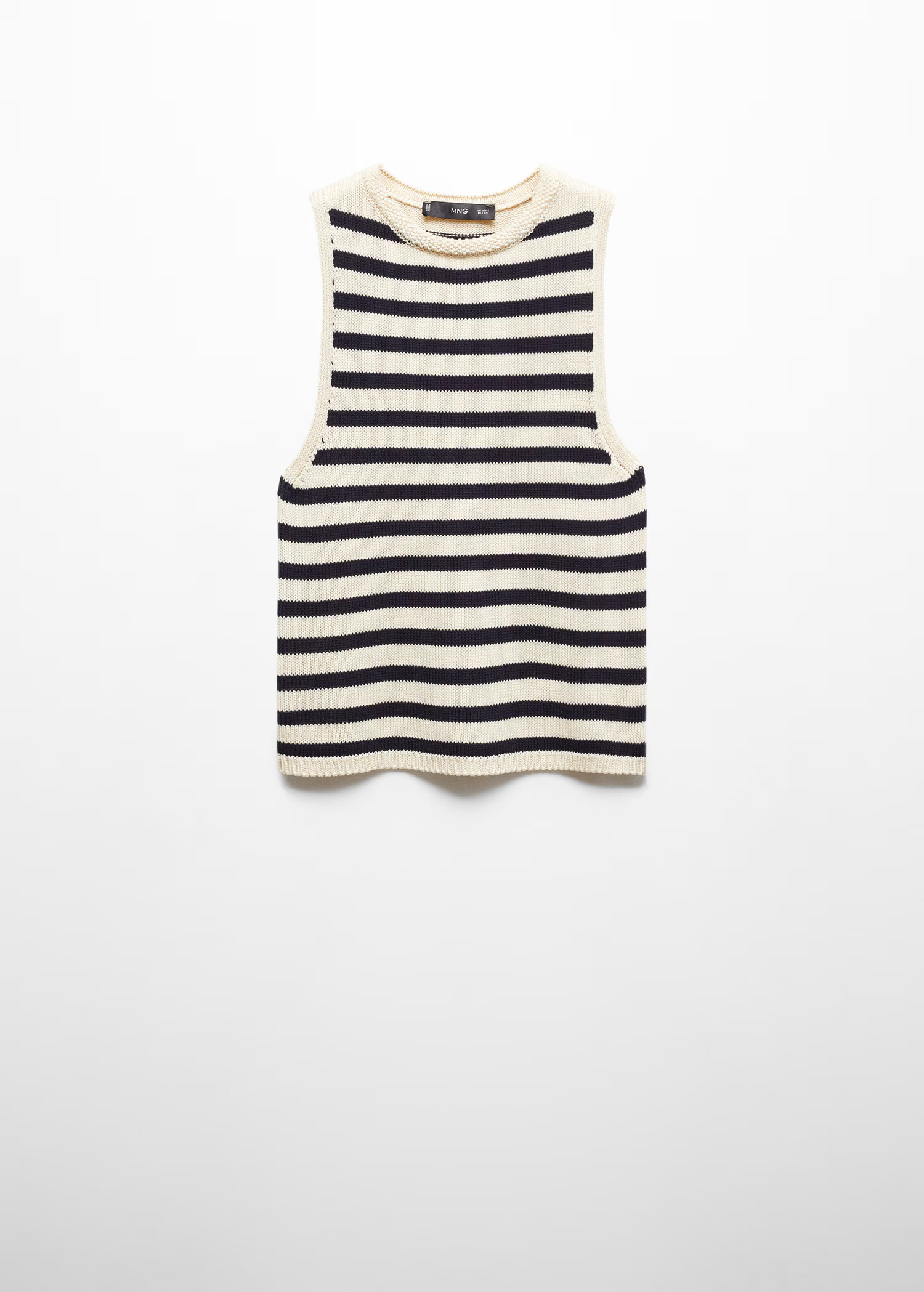 Cotton-blend knit top - Woman | MANGO United Kingdom | MANGO (UK)