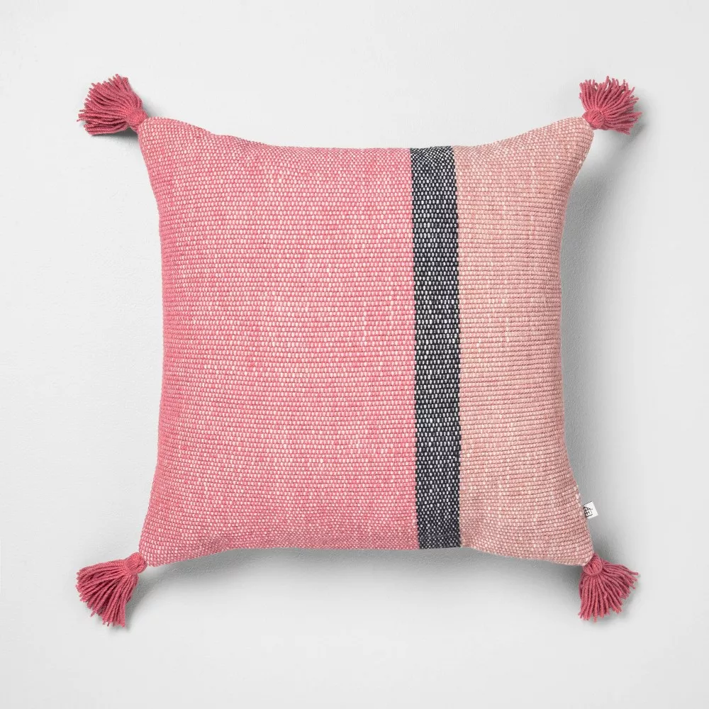 18x18 Dublin Cable Knit Square Throw Pillow Red - Vcny : Target